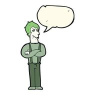 cartoon vampire with speech bubble N83