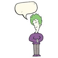 cartoon vampire with speech bubble N84