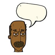 cartoon annoyed old man with speech bubble N42