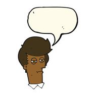 cartoon man with narrowed eyes speech bubble N8