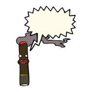 cartoon cigar with speech bubble N8