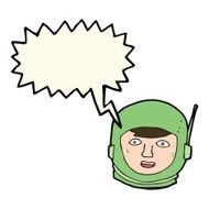 cartoon astronaut head with speech bubble N7