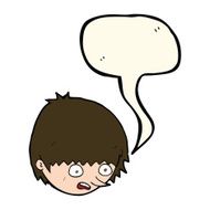 cartoon stressed face with speech bubble N5