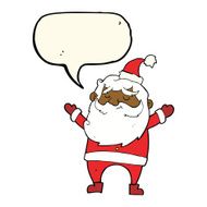 cartoon happy santa claus with speech bubble N20