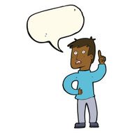 cartoon boy with idea speech bubble N53