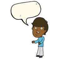 cartoon shocked man with speech bubble N73