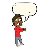 cartoon shocked man with speech bubble N74