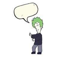 cartoon vampire with speech bubble N85