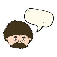 cartoon man with mustache speech bubble N56