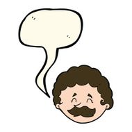cartoon man with mustache speech bubble N57