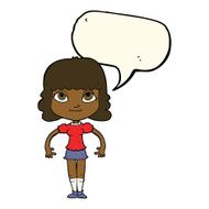 cartoon girl with speech bubble N14