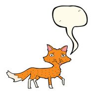 cartoon little fox with speech bubble N24