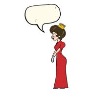 cartoon princess with speech bubble N27