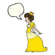 cartoon princess with speech bubble N28