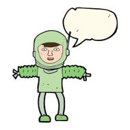 cartoon astronaut with speech bubble N76