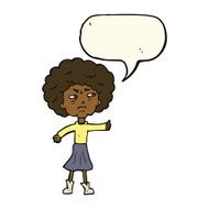 cartoon annoyed old woman with speech bubble N14