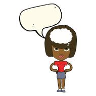 cartoon woman thinking with speech bubble N24