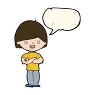 cartoon man with crossed arms speech bubble N19