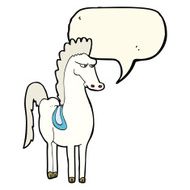 cartoon horse with speech bubble N24