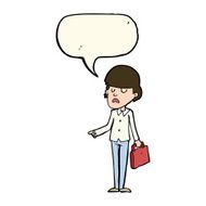 cartoon arrogant businessman pointing with speech bubble N7