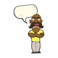 cartoon angry man with speech bubble N59