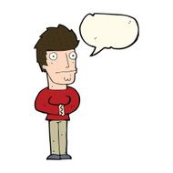 cartoon worried man with speech bubble N64