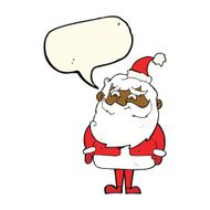 cartoon santa claus with speech bubble N122