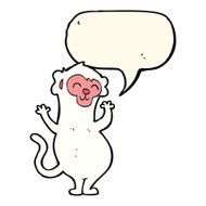 cartoon monkey with speech bubble N19