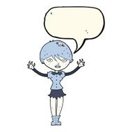 cartoon vampire girl with speech bubble N148