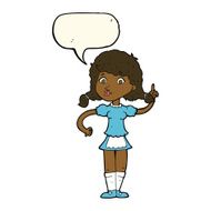 cartoon pretty maid woman with speech bubble N8