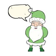 cartoon santa claus with speech bubble N123