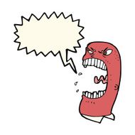 cartoon furious man shouting with speech bubble N7