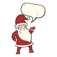 cartoon santa claus with speech bubble N124