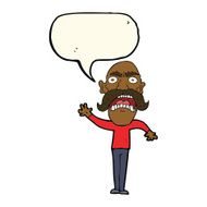 cartoon angry old man with speech bubble N95
