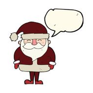 cartoon santa claus with speech bubble N125