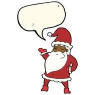 cartoon santa claus with speech bubble N126