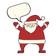 cartoon santa claus with speech bubble N128