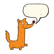 cartoon happy dog with speech bubble N51