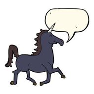 cartoon unicorn with speech bubble N26