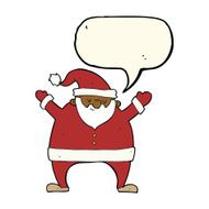 cartoon santa claus with speech bubble N129