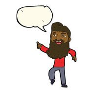 cartoon man with beard laughing and pointing speech bubble N8