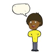 cartoon happy man with speech bubble N310