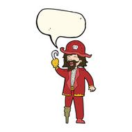 cartoon pirate captain with speech bubble N7