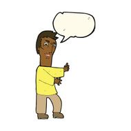 cartoon angry man with speech bubble N60
