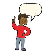 cartoon man with great idea speech bubble N20