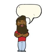cartoon proud man with speech bubble N20