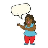 cartoon woman singing with speech bubble N4