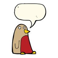 cartoon robin with speech bubble N13
