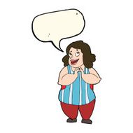 cartoon happy cook with speech bubble N6
