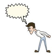 cartoon angry man with speech bubble N62